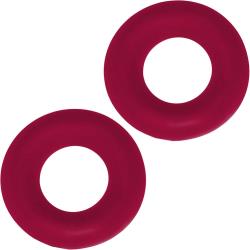 HunkyJunk Stiffy 2-Pack Bulge Cockrings, 2 Inch, Cherry Ice