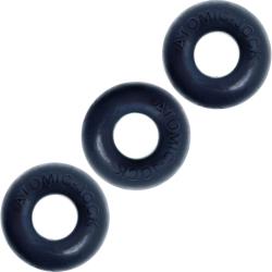 OxBalls Ringer 3-Pack Cockrings, 1.75 Inch, Edition Night