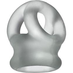 OxBalls Tri-Squeeze Cocksling and Ballstretcher, 2.5 Inch, Clear Ice