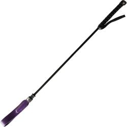 Rouge Long Riding Crop with Slim Tip, 24 Inch, Purple