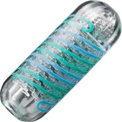 Spinner Pixel Cool Edition Stroker by Tenga, Blue/Clear