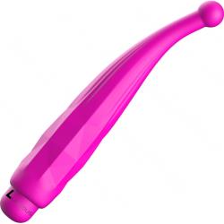 Luminous Lyra 10 Speeds ABS Bullet with Silicone Sleeve, 5.94 Inch, Fuchsia