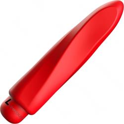 Luminous Myra 10 Speeds ABS Bullet with Silicone Sleeve, 4.41 Inch, Red