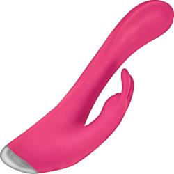 Princess Bunny Tickler Silicone Rabbit Vibrator, 8 Inch, Pink