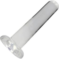 RealRock Crystal Clear Straight Dildo with Suction Cup, 5 Inch, Clear