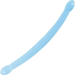 RealRock Crystal Clear Non-Realistic Double Dong, 17 Inch, Blue