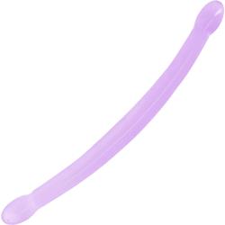 RealRock Crystal Clear Non-Realistic Double Dong, 17 Inch, Purple