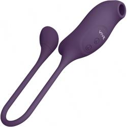 Vive Quino Air Wave and Vibrating Egg Vibrator, Purple