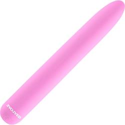 Evolved Carnation Rechargeable Silicone Slimline Vibrator, 7.4 Inch, Pink
