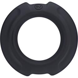 OptiMALE FlexiSteel Silicone Metal Core C-Ring, 1.38 Inch (35 mm), Black