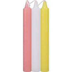 Japanese Drip Candles, Light Colors, Pack of 3