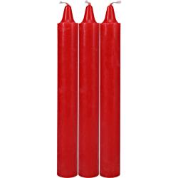 Japanese Drip Candles, Red, Pack of 3