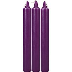 Japanese Drip Candles, Purple, Pack of 3
