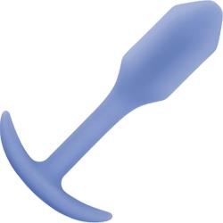 b-Vibe Snug Plug 1 Weighted Silicone Anal Toy, 3.4 Inch, Violet