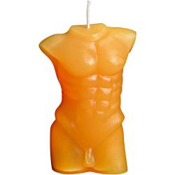 Sportsheets LaCire Torso Drip Candle, Male Form IV, Yellow