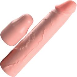 Fantasy X-tensions Elite 2 Inch Extra Length Silicone Penis Extension, 8 Inch, Vanilla