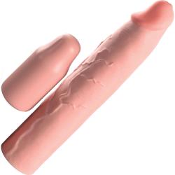 Fantasy X-tensions Elite 3 Inch Extra Length Silicone Penis Extension, 9 Inch, Vanilla