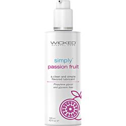 Wicked Simply Flavored Water Based Sensual Lubricant, 4 fl.oz (120 mL), Passion Fruit