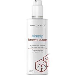 Wicked Simply Flavored Water Based Sensual Lubricant, 4 fl.oz (120 mL), Brown Sugar