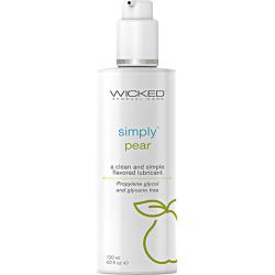 Wicked Simply Flavored Water Based Sensual Lubricant, 4 fl.oz (120 mL), Pear