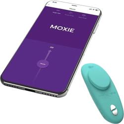 We-Vibe Moxie Plus Remote Controlled Wearable Clitoral Vibrator, 3.3 Inch, Teal