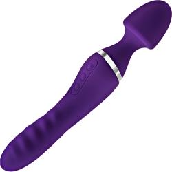 Adam and Eve Dual End Twirling Wand Vibrator, 9.86 Inch, Purple
