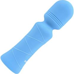 Evolved Out Of The Blue Rechargeable Wand Vibrator, 4.13 Inch, Blue