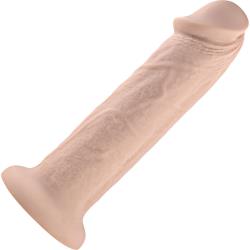 Evolved Girthy Silicone Rechargeable Vibro Dong, 7 Inch, Vanilla