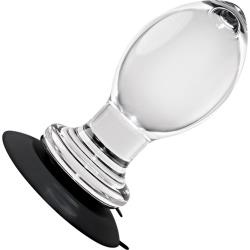 Gender X Crystal Ball Suction Cup Anal Plug, 5.38 Inch, Clear