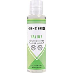 Gender X Spa Day Water-Based Lubricant, 4 fl.oz (120 mL), Mint Lime & Cucumber