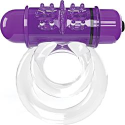 Screaming O 4T DoubleO 6 Vibrating Double Cockring, Grape