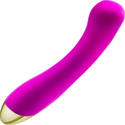 Aria Bangin` AF Rechargeable Silicone G-Spot Vibrator, 7.25 Inch, Purple