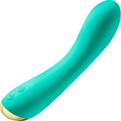 Aria Luscious AF Rechargeable Silicone G-Spot Vibrator, 7 Inch, Teal