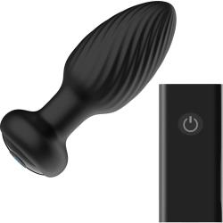 Nexus Tornado Rechargeable Remote-Controlled Silicone Anal Plug, Black