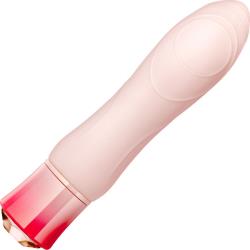 Oh My Gem Elegant Morganite Warming Textured Vibrator, 5.5 Inch, Pink