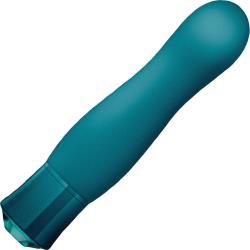 Oh My Gem Fierce Blue Topaz Warming Vibrator, 5.5 Inch, Green