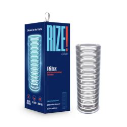 Rize! Ribz Glow in the Dark Self-Lubricating Stroker, Clear