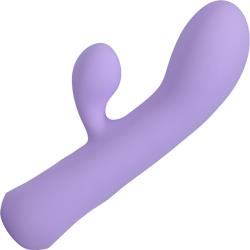 Ritual Aura Rechargeable Silicone Rabbit Vibrator, 6.25 Inch, Lilac