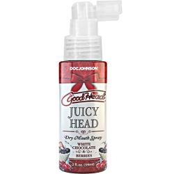 GoodHead Juicy Head Dry Mouth Spray, 2 fl.oz (59 mL), White Chocolate/Berries