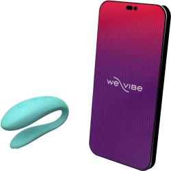 We-Vibe Sync Lite App Controlled Wireless Couples Vibrator, Aqua