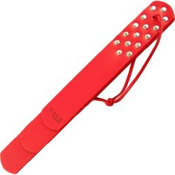 Rouge Three Strap Leather Paddle, 15 Inch, Red
