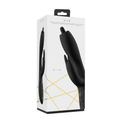 Vive NILO Rechargeable Pinpoint Rotating Siilicone G-Spot Rabbit Vibrator, 8.6 Inch, Black