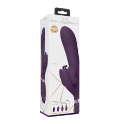 Vive CHOU Pulse-Wave Rabbit with 4 Interchangeable Clitoral Sleeves, 8.78 Inch, Purple
