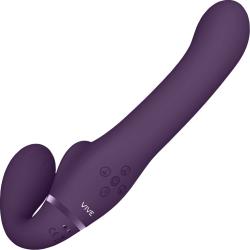 Vive AI Dual Pulse-Wave & Airwave Strapless Strap On, 9.25 Inch, Purple