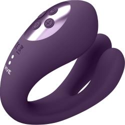 Vive YOKO Triple Action Vibator with Clitoral Pulse Wave, 3.94 Inch, Purple