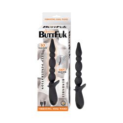 Buttfuk Rechargeable Silicone Anal Wand, 10.5 Inch, Black