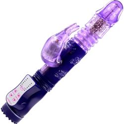 Selopa Bunny Thruster Thrusting Rabbit Vibrator, 9.75 Inch, Purple