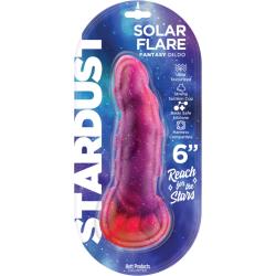 Stardust Solar Flare Fantasy Textured Suction Cup Dildo, 6 Inch, Pink