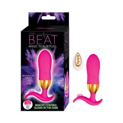 The Beat Magic Tickler Plug with Remote Control, 4.5 Inch, Pink