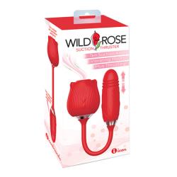 Wild Rose Air Suction and Thruster Stimulator, 12 Inch, Red